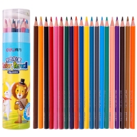 得力6592，24色彩色铅笔筒装儿童绘画学生美术绘画彩铅