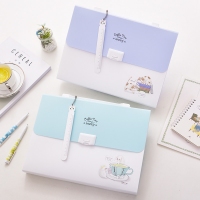 得力72470，自带尺子风琴包13格多层学生用分类得力风琴包 