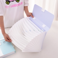 得力72470，自带尺子风琴包13格多层学生用分类得力风琴包 