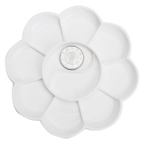 得力9402，10格调色碟水彩水粉画颜料绘画调色盒盘梅花调色板