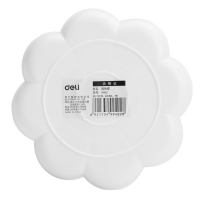 得力9402，10格调色碟水彩水粉画颜料绘画调色盒盘梅花调色板