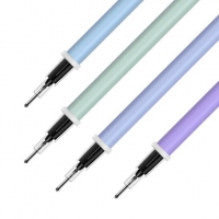 得力A774，0.35mm中性笔/签字笔学生全针管碳素水笔笔芯/黑色替芯(20支)