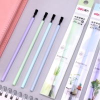 得力A774，0.35mm中性笔/签字笔学生全针管碳素水笔笔芯/黑色替芯(20支)