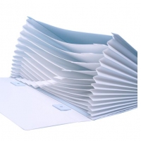 得力72491，13格A4软胶双色把手风琴包 学生试卷包作业包补习包