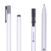 得力A025，素印象0.5mm学生黑色中性笔，0.5子弹头水笔签字笔