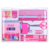 得力9610,文具礼盒套装,儿童生日礼物小学生学习用品奖品开学大礼包 蓝色/红色8件套组合