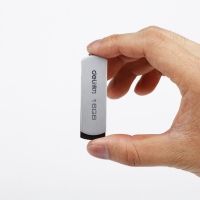 得力3721，U盘16G/高速存储USB2.0 金属流畅移动存储