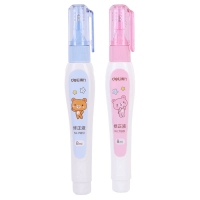 得力71851，修正液涂改液快干修正液白色卡通图案可爱学生文具