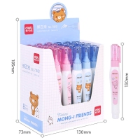 得力71851，修正液涂改液快干修正液白色卡通图案可爱学生文具