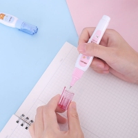 得力71851，修正液涂改液快干修正液白色卡通图案可爱学生文具