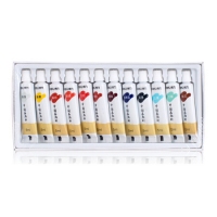 得力73865，12色5ml中国画绘画颜料国画颜料 73865