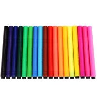 得力7063，18色水彩笔三角笔杆大容量可水洗 学生绘画水彩笔