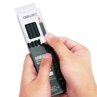 得力6844，12B高级绘图铅笔 工程图纸设计 素描、美术铅笔 12支/盒