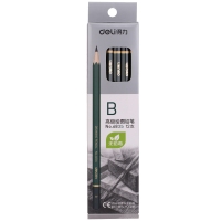 得力6835，B高级绘图铅笔 工程图纸设计 素描、美术铅笔 12支/盒