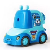 得力0730，小汽车削笔机铅笔刀学生卷笔刀转笔刀美术手摇削笔器 