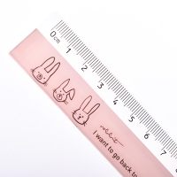 得力71984，20cm直尺儿童学生直尺绘图尺可爱卡通制图尺 