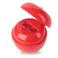 得力0566，卷笔刀（1/12/480）可爱苹果笔刨转笔刀削笔刀双孔削笔机儿童可爱苹果削笔刀 双孔笔刨削笔机 