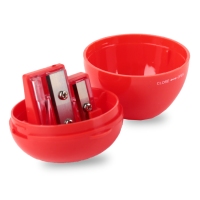 得力0566，卷笔刀（1/12/480）可爱苹果笔刨转笔刀削笔刀双孔削笔机儿童可爱苹果削笔刀 双孔笔刨削笔机 