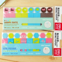 得力6403，彩色分类标签分页贴文件标记标注贴可爱不干胶指示标签-15页x8pcs 