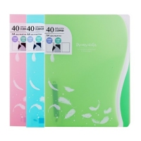 得力72382，资料册A4透明插页袋文件夹40页多层学生乐谱试卷夹 