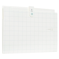 得力72431，方寸格典雅A4风琴包暗扣5格分类收纳便携式学生风格