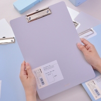 得力72492，板夹A4平板夹单板夹素雅书写垫板签字办公用强力文件夹 
