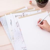 得力73363，16k40页素描本素写本马克本大号绘画适用文具手绘速写本