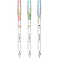 得力A061A-02，0.38mm卡通学生全针管中性笔签字笔水笔学生用品