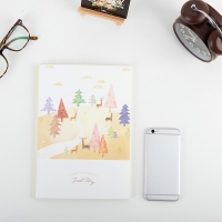 得力JB580，B5无线胶装本笔记本/学生日记本80页记事本简约卡通本