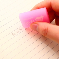 得力7554，小学生儿童美术橡皮擦 擦得干净橡皮果冻色像皮素描绘图 