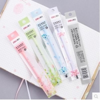 得力A732，笔芯中性笔替芯黑色0.35mm全针管通用学生文具