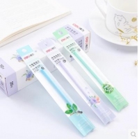 得力A732，笔芯中性笔替芯黑色0.35mm全针管通用学生文具