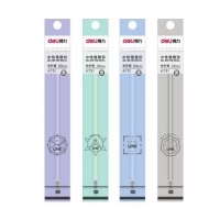 得力A732，笔芯中性笔替芯黑色0.35mm全针管通用学生文具