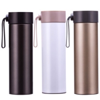 得力6124，330ml真空不锈钢保温杯，得力水杯 330ml香槟色,白