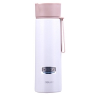 得力6124，330ml真空不锈钢保温杯，得力水杯 330ml香槟色,白