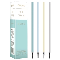 得力A766,0.5子弹头笔芯（20/240/2880）水笔芯0.5mm中性笔替芯黑色按动笔笔芯