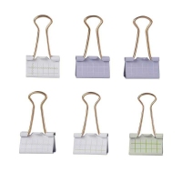 得力9411，25mm卡通夹子（1/24/192）学生文具长尾票夹铁金属夹子票据夹燕尾夹 （6只装）