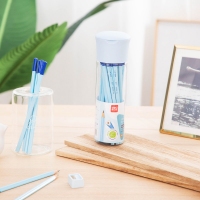 得力58162，HB正姿铅笔 30支/筒（1/12/96）三角杆矫正握姿铅笔 书写绘画铅笔不易断芯学生用品 30支/桶