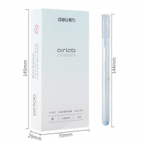 得力A113，0.38mm速干中性笔(12/144/1728)淡雅系列学生用笔子弹头商务办公签字碳素笔