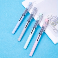 得力S658，0.5mm直液式走珠笔(12/144/1728)学生中性笔全针管黑色碳素笔 