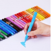 得力72106，36色水溶性旋转油画棒旋彩棒（1/6/24）儿童彩色蜡笔套装幼儿园安全无毒可水洗宝宝画笔幼儿涂鸦小学生绘画笔涂色彩笔