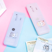 得力70856，带笔插设计汪星人文具盒(1/12/144)学生儿童多功能铅笔盒小巧便携耐用塑料文具盒