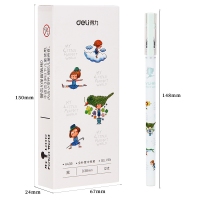 得力A439，0.38mm几米系列中性笔（12/144/1728）黑色签字笔学生用碳素考试水笔