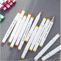 得力70800-60，60色方杆双头酒精油性专业马克笔套装（1/8）学生手绘漫画设计绘画彩笔画笔记号笔