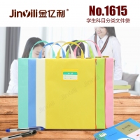 金亿利1615，A4科目分类学生袋（1/300/600）学生手提拉链袋资料试卷收纳袋拉链补课袋