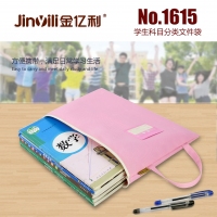 金亿利1615，A4科目分类学生袋（1/300/600）学生手提拉链袋资料试卷收纳袋拉链补课袋