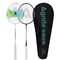 安格耐特得F2118，双拍超轻羽毛拍（1/25）进耐打型羽毛拍合金分体龙骨柄羽毛球拍