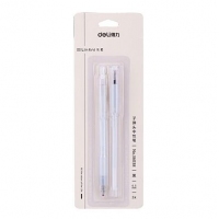 得力36038，0.5mm乐素中性笔（1/12/288）学生水笔签字笔学生专用笔-2支卡装