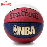 斯伯丁74-655Y ，7号篮球（1/12）NBA经典篮球红白蓝三色室内室外通用PU篮球