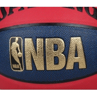 斯伯丁74-655Y ，7号篮球（1/12）NBA经典篮球红白蓝三色室内室外通用PU篮球